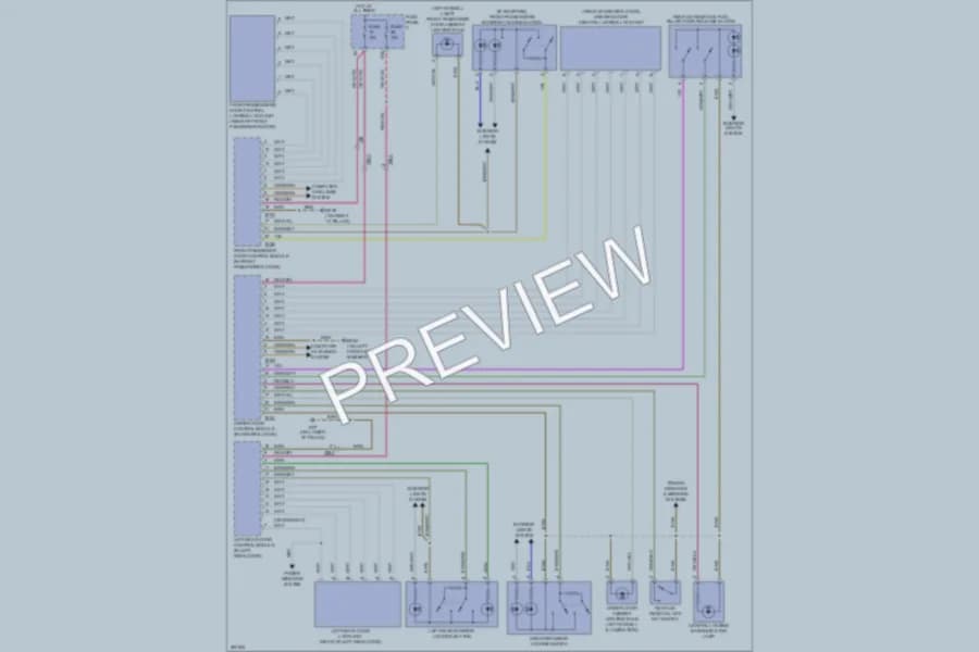 2011 Volkswagen PassatCC Power Door Locks wiring diagram preview