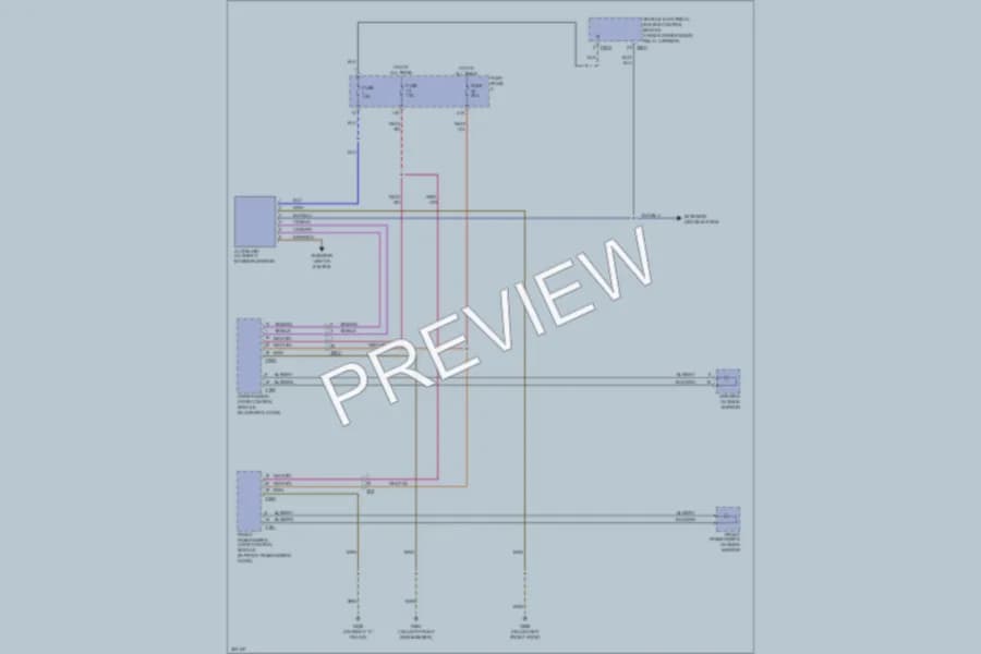 2011 Volkswagen PassatCC Power Mirrors wiring diagram preview