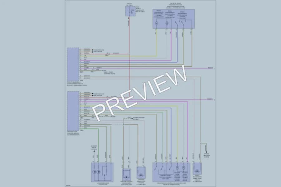 2011 Volkswagen Tiguan Power Door Locks wiring diagram preview