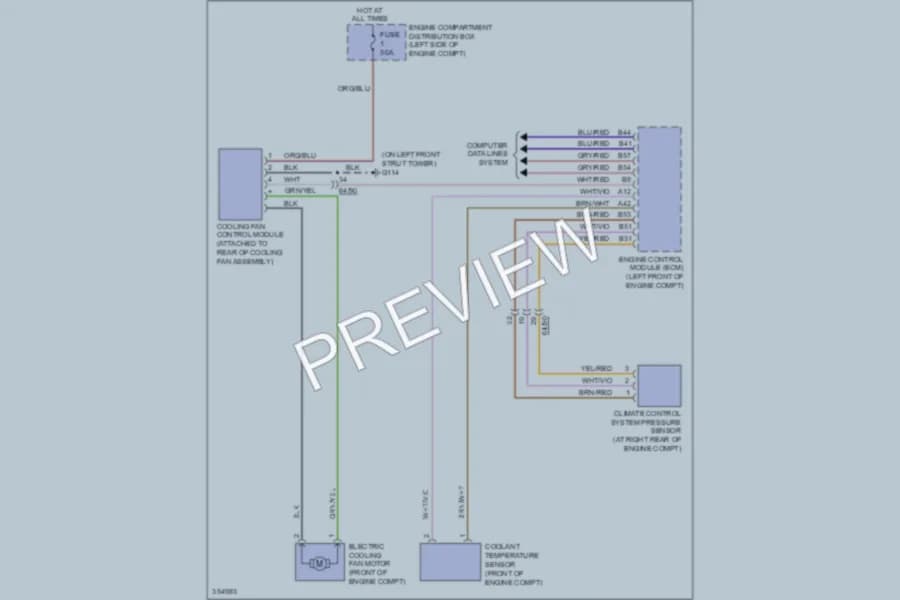 2011 Volvo C30 Cooling Fan wiring diagram preview
