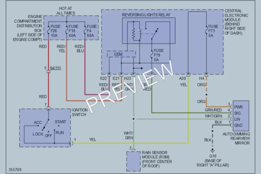 2011 Volvo C70 Power Mirrors wiring diagram preview