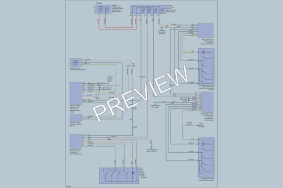 2011 Volvo S40 Power Windows wiring diagram preview
