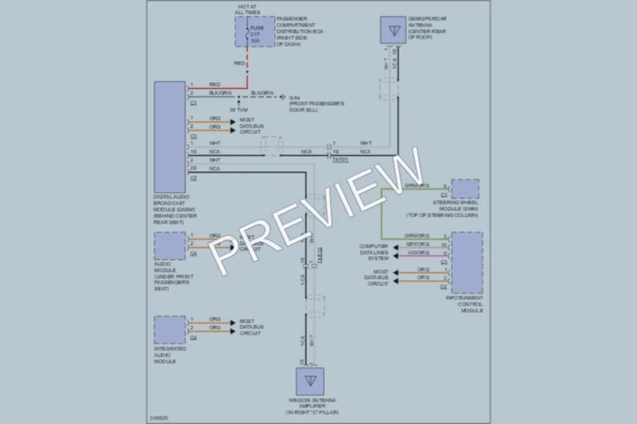 2011 Volvo S60 Radio wiring diagram preview