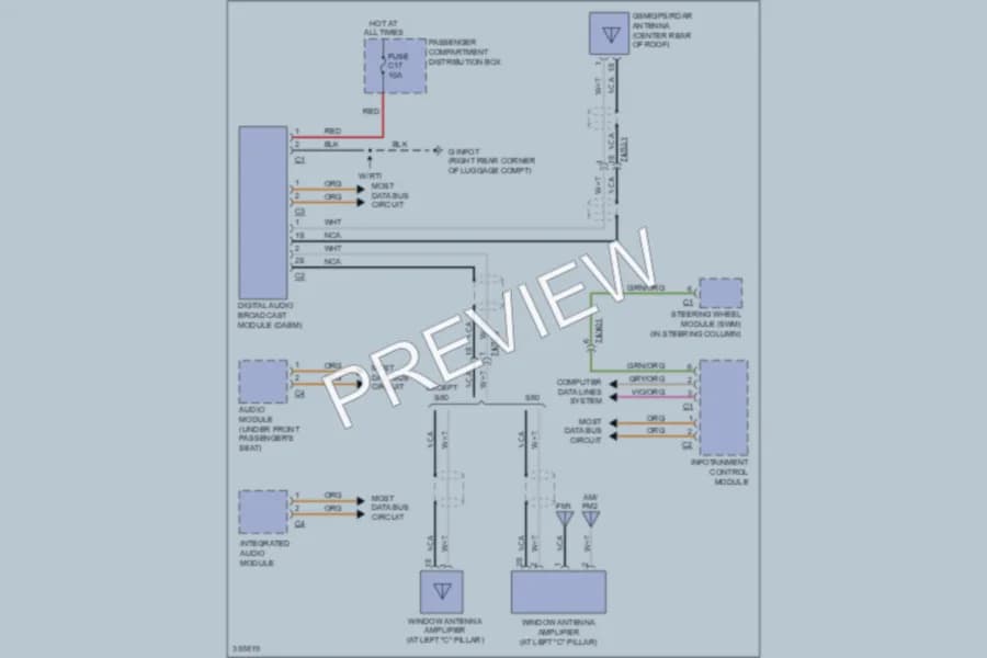 2011 Volvo S80 Radio wiring diagram preview