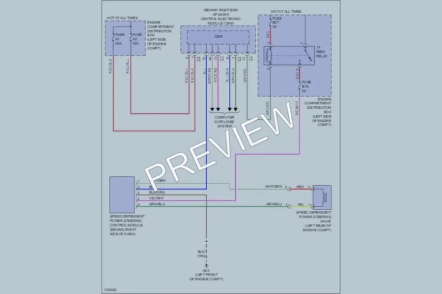 2011 Volvo XC60 Electronic Power Steering wiring diagram preview