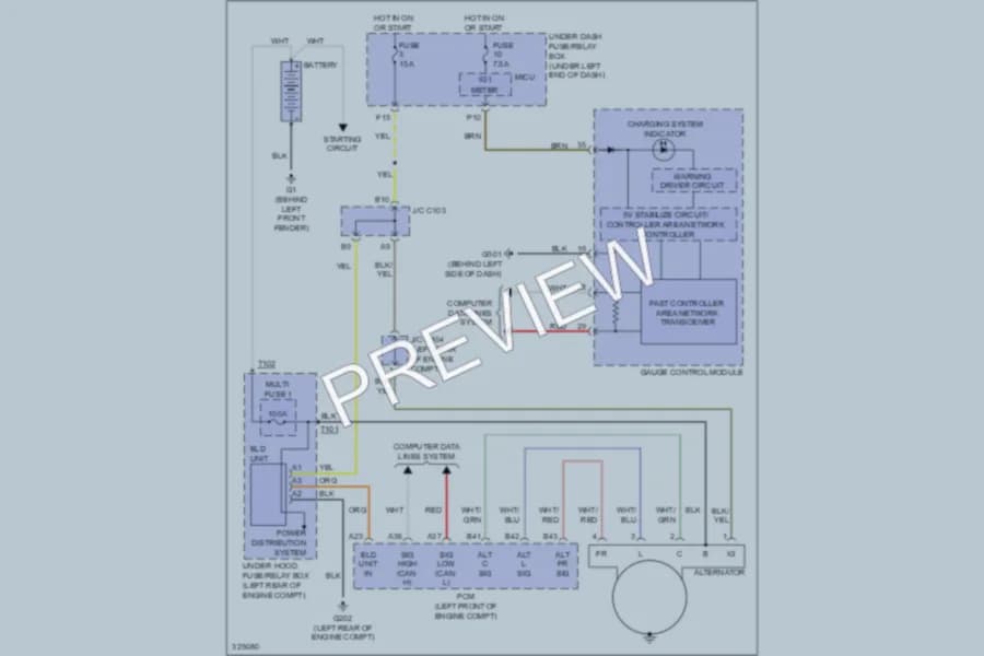 2012 Acura RDX Starting Charging wiring diagram preview