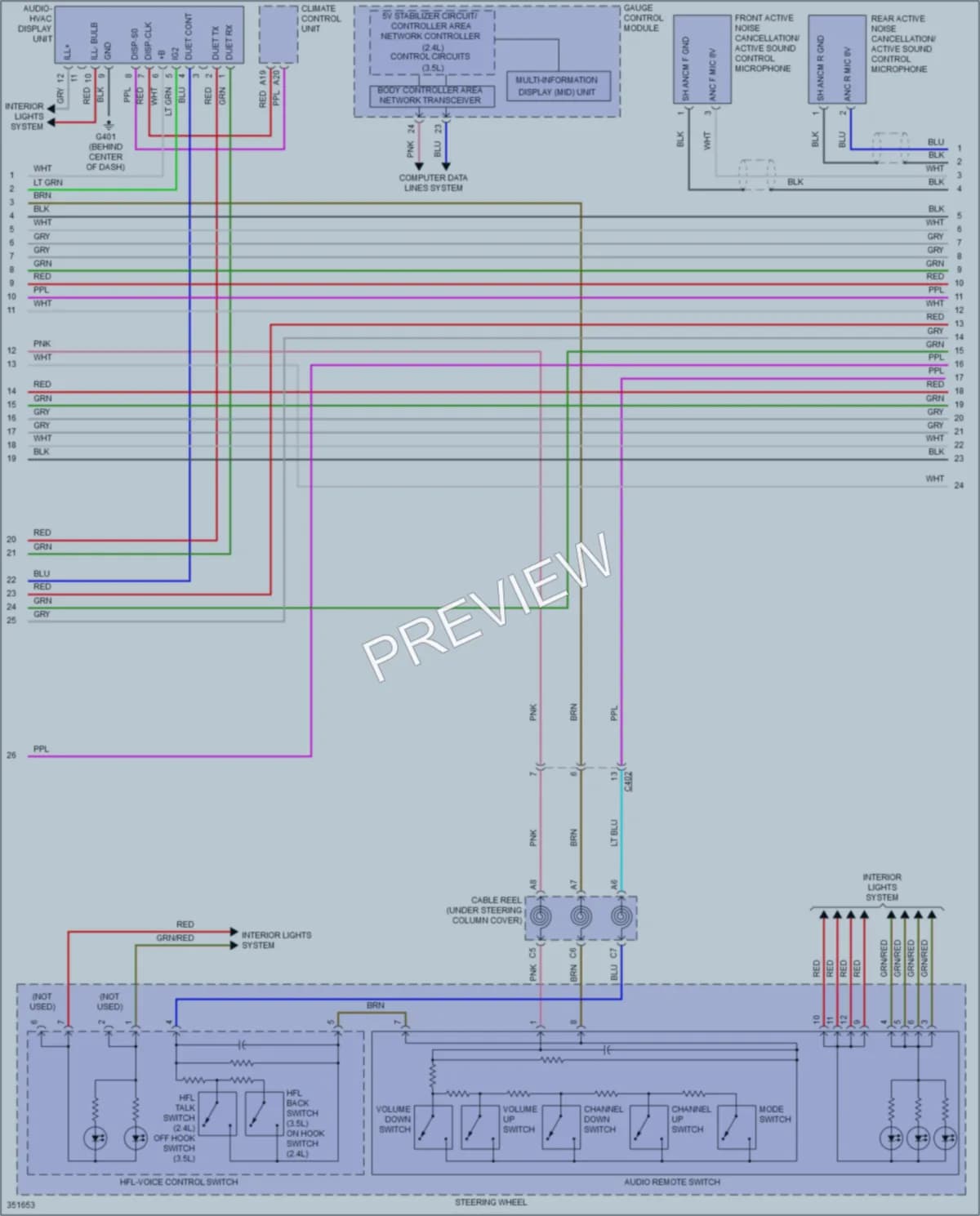 2012 Acura TSX Radio wiring diagram preview