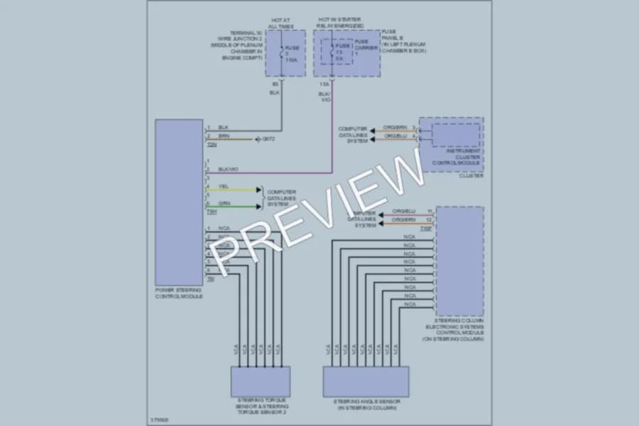 2012 Audi A5 Electronic Power Steering wiring diagram preview
