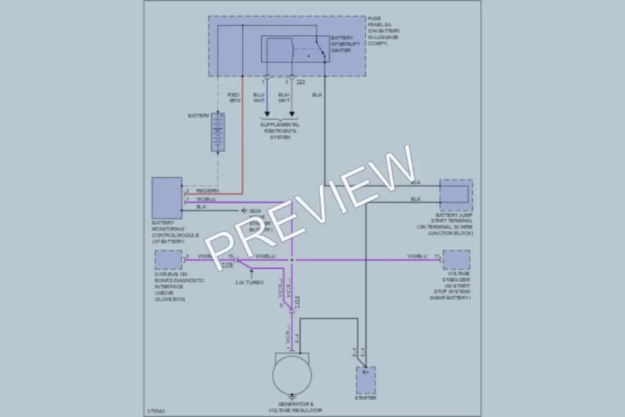 2012 Audi A5 Starting Charging wiring diagram preview