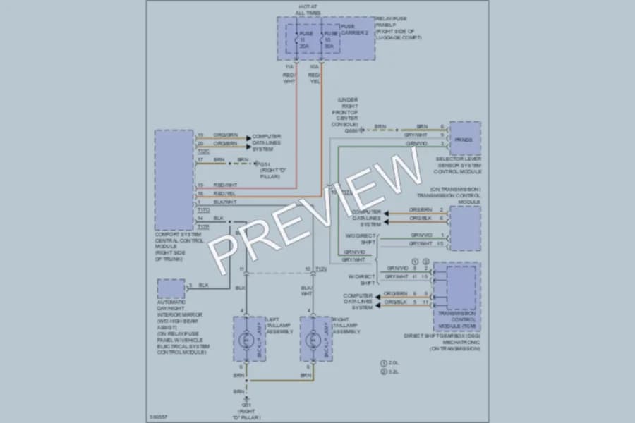 2012 Audi Q5 Exterior Lights wiring diagram preview