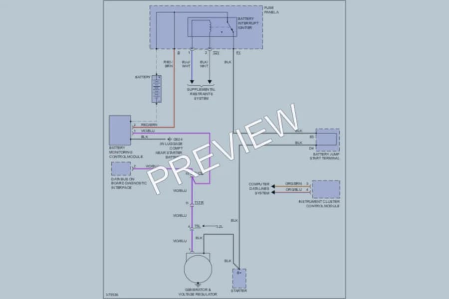 2012 Audi Q5 Starting Charging wiring diagram preview