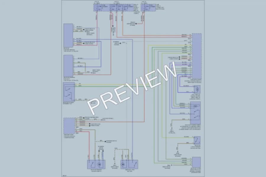 2012 Audi Q5 Trunk Tailgate Fuel Door wiring diagram preview