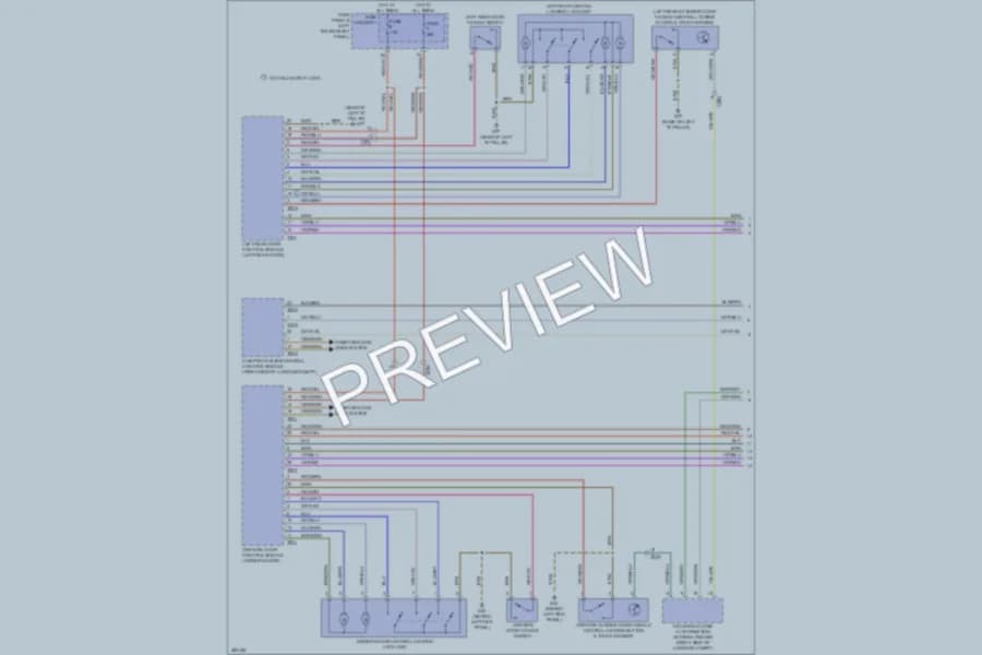 2012 Audi Q7 Power Door Locks wiring diagram preview