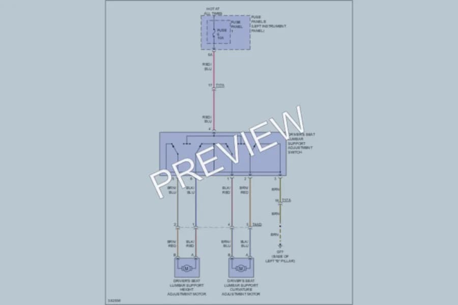 2012 Audi Q7 Power Seats wiring diagram preview