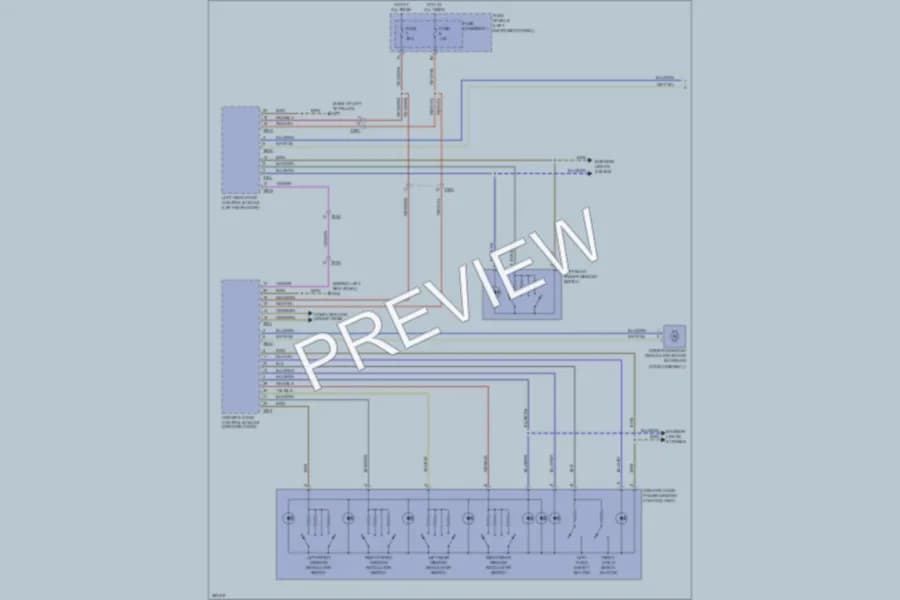 2012 Audi Q7 Power Windows wiring diagram preview