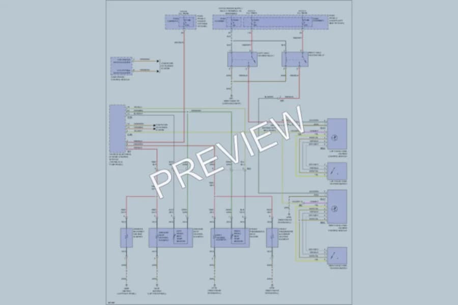 2012 Audi S5 Power Seats wiring diagram preview