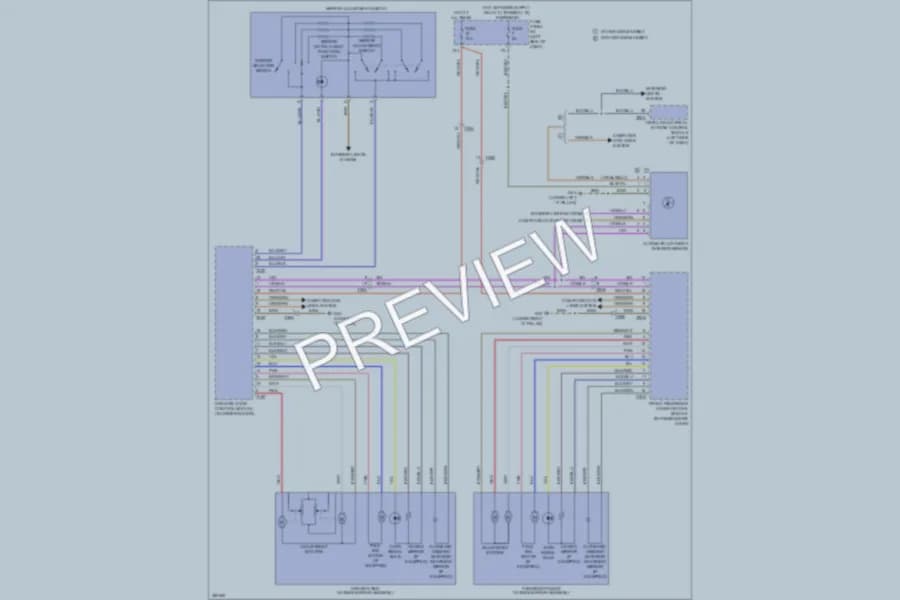 2012 Audi TT Power Mirrors wiring diagram preview