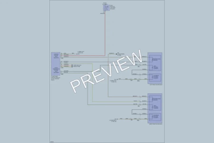2012 Audi TTRS Power Seats wiring diagram preview