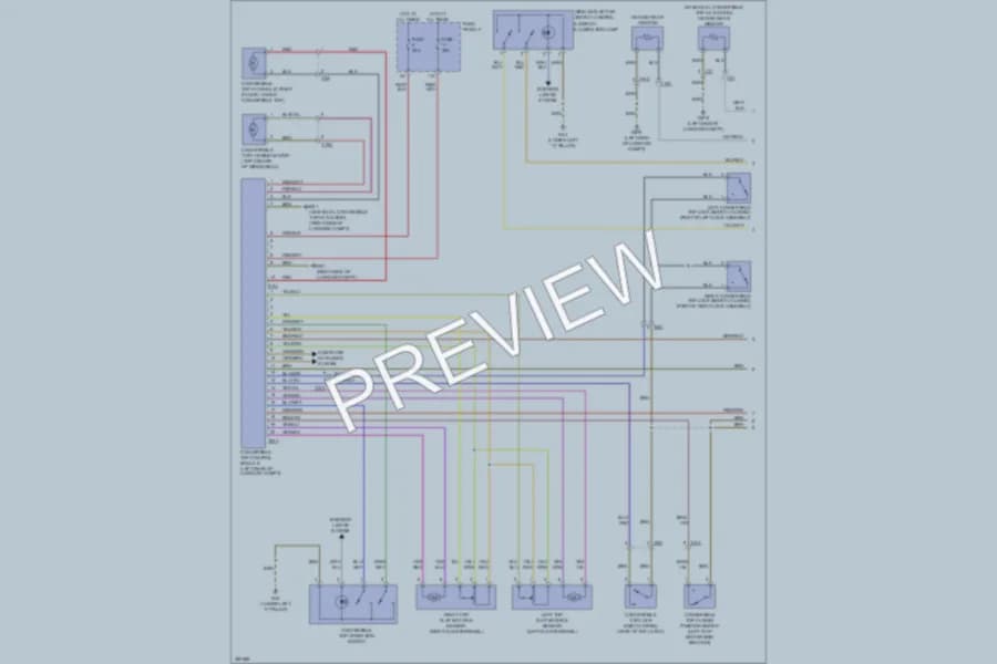 2012 Audi TTRS Power Top Sunroof wiring diagram preview