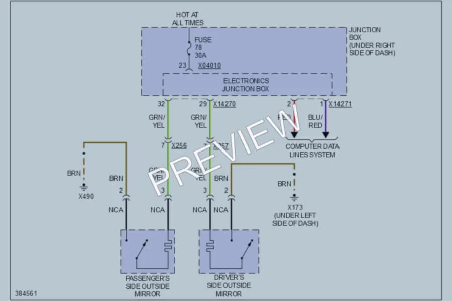 2012 BMW 128i Defoggers wiring diagram preview