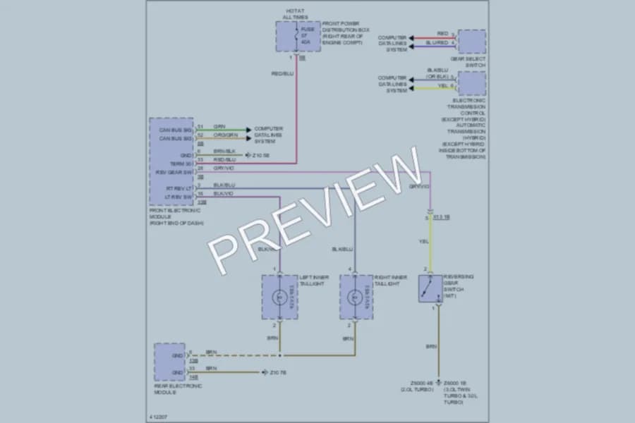 2012 BMW 320i Exterior Lights wiring diagram preview