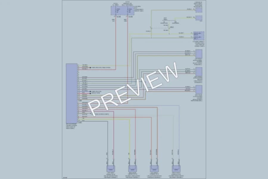 2012 BMW 335is Electronic Suspension wiring diagram preview