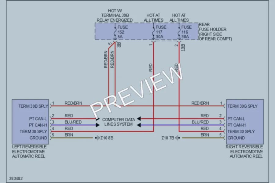 2012 BMW 335is Passive Restraints wiring diagram preview