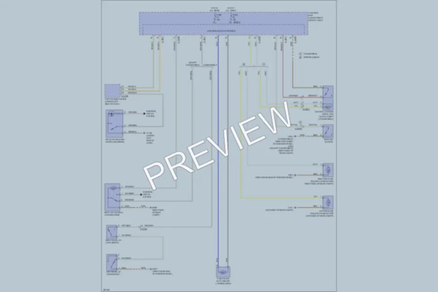 2012 BMW 335is Trunk Tailgate Fuel Door wiring diagram preview