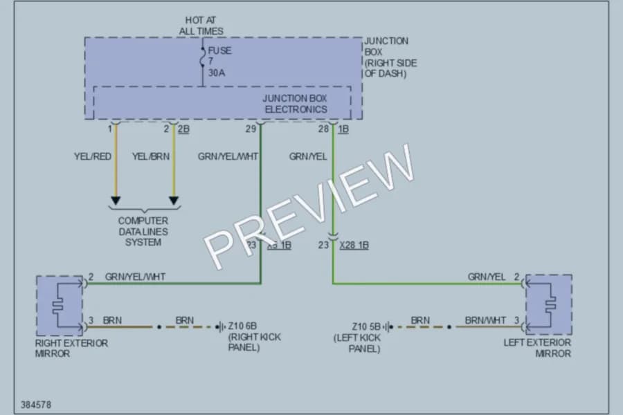 2012 BMW 535i Defoggers wiring diagram preview