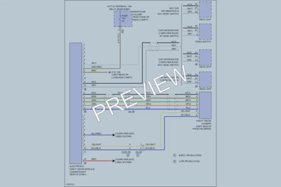 2012 BMW 550iGranTurismo Instrument Cluster wiring diagram preview