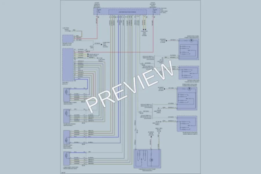 2012 BMW 550iGranTurismo Power Windows wiring diagram preview