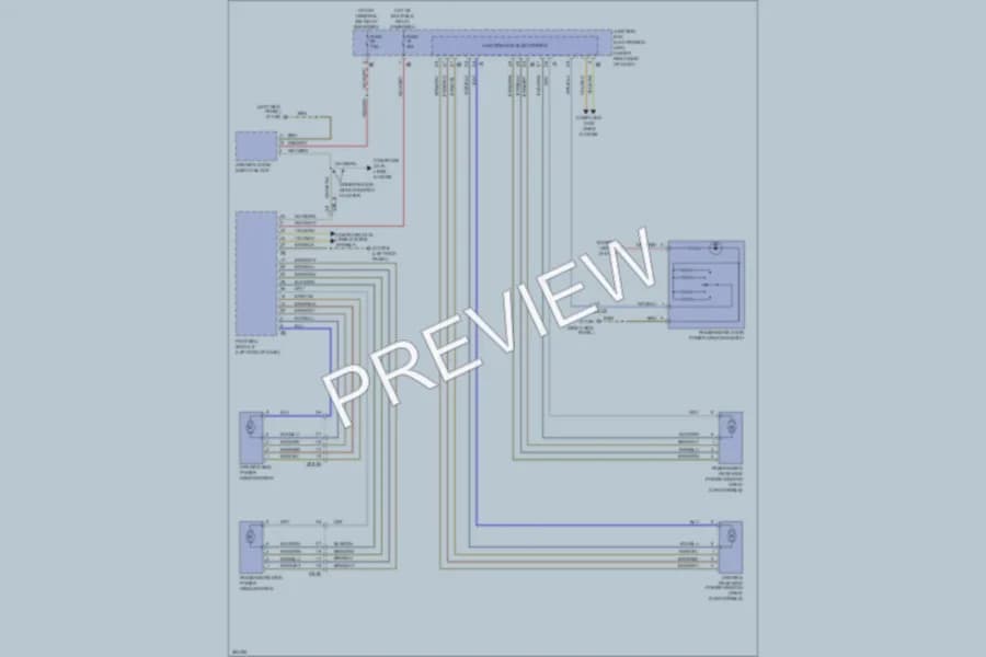 2012 BMW 650i Power Windows wiring diagram preview