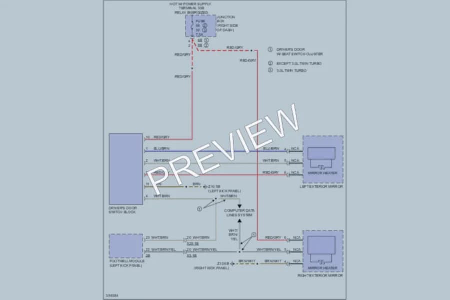2012 BMW 740Li Defoggers wiring diagram preview
