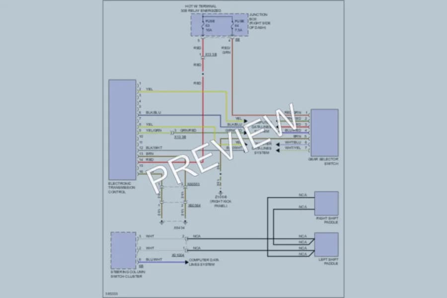 2012 BMW 740Li Transmission wiring diagram preview