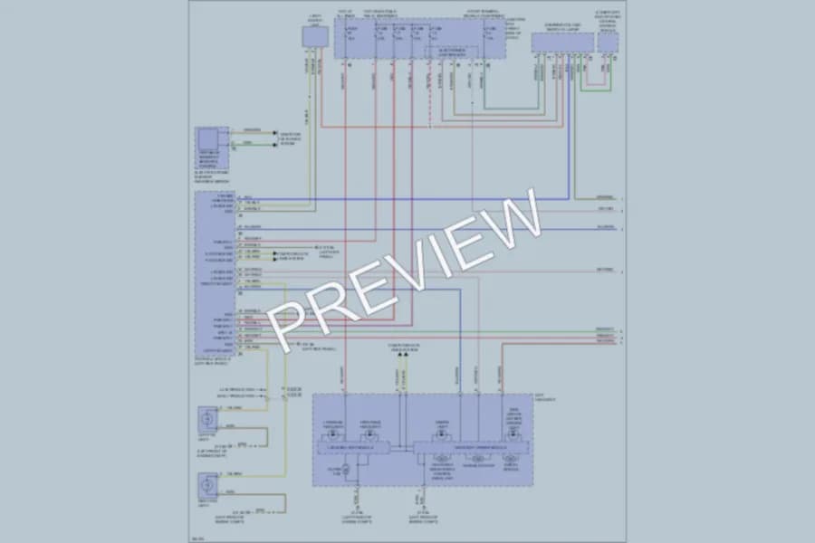 2012 BMW 740i Headlights wiring diagram preview