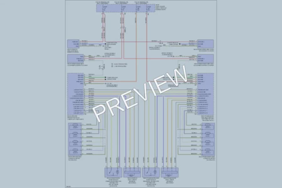 2012 BMW 740i Power Seats wiring diagram preview