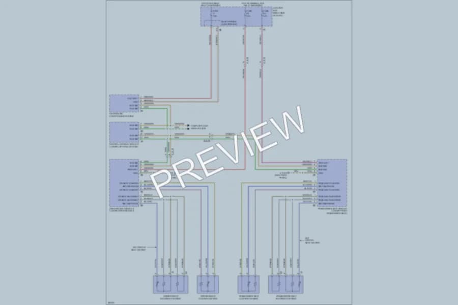 2012 BMW 750i Power Seats wiring diagram preview
