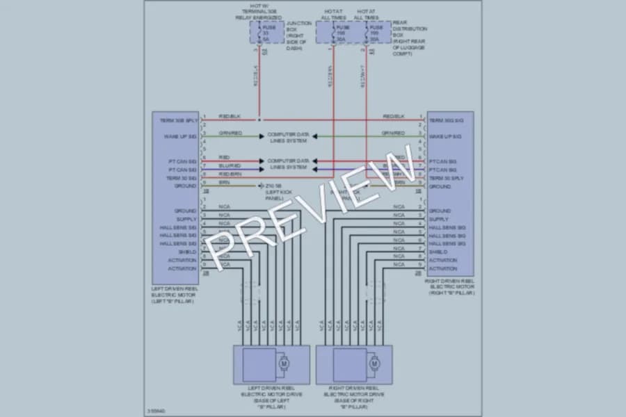 2012 BMW 760Li Passive Restraints wiring diagram preview