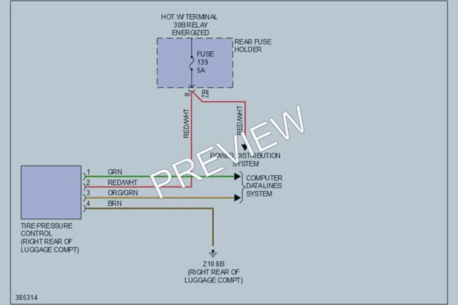2012 BMW 760Li Warning Systems wiring diagram preview