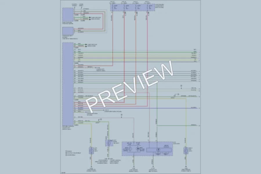 2012 BMW M3 Headlights wiring diagram preview