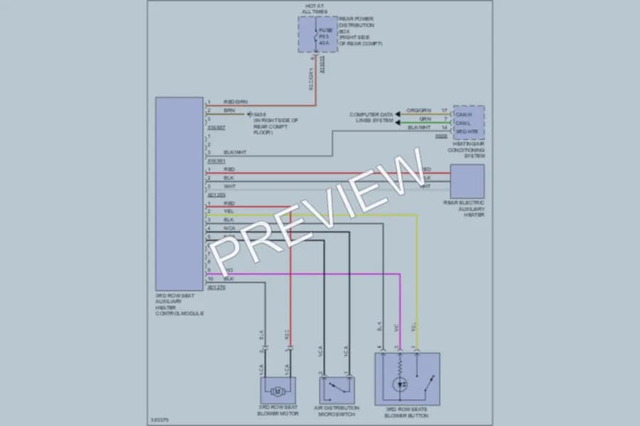 2012 BMW X5 Air Conditioning wiring diagram preview