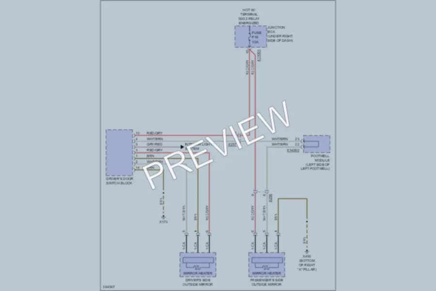 2012 BMW X5 Defoggers wiring diagram preview