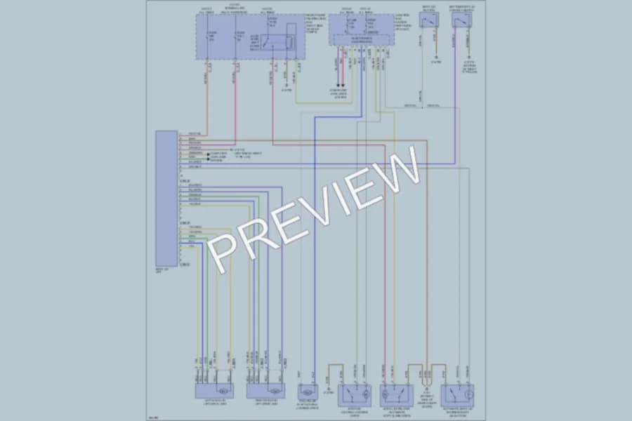 2012 BMW X5 Trunk Tailgate Fuel Door wiring diagram preview