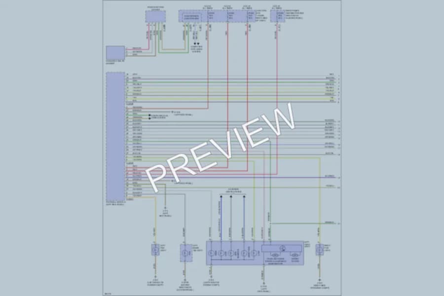 2012 BMW X6 Headlights wiring diagram preview