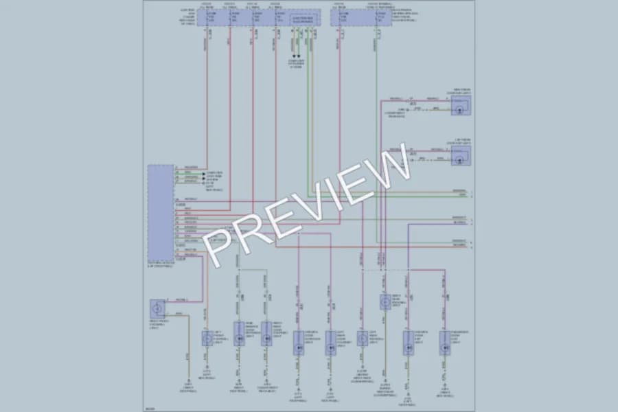 2012 BMW X6 Interior Lights wiring diagram preview