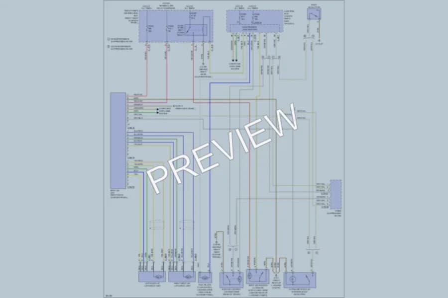 2012 BMW X6 Trunk Tailgate Fuel Door wiring diagram preview