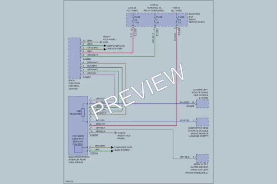 2012 BMW Z4 Power Mirrors wiring diagram preview