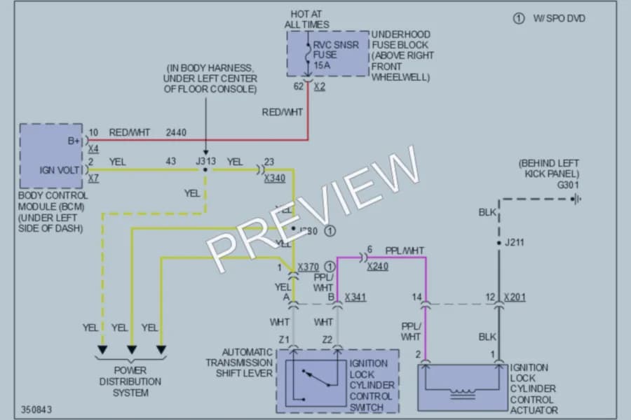 2012 Buick Enclave Shift Interlock wiring diagram preview