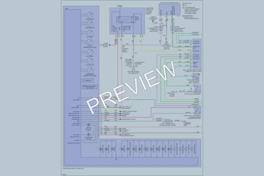 2012 Chevrolet 3500 Hd Instrument Cluster wiring diagram preview with protected circuit layout
