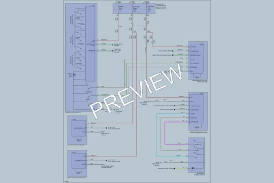 2012 Chevrolet Camaro Power Windows wiring diagram preview